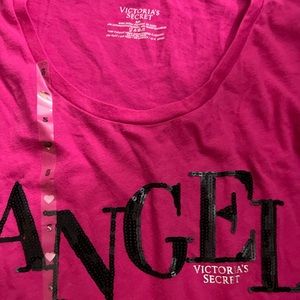 New Victoria secret sleeping shirt pj pink S small Angel